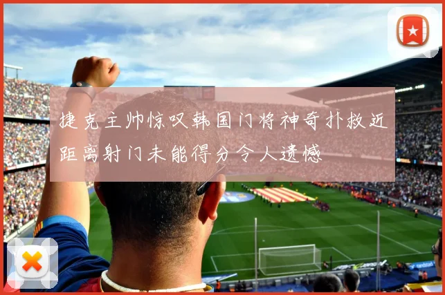捷克主帅惊叹韩国门将神奇扑救近距离射门未能得分令人遗憾